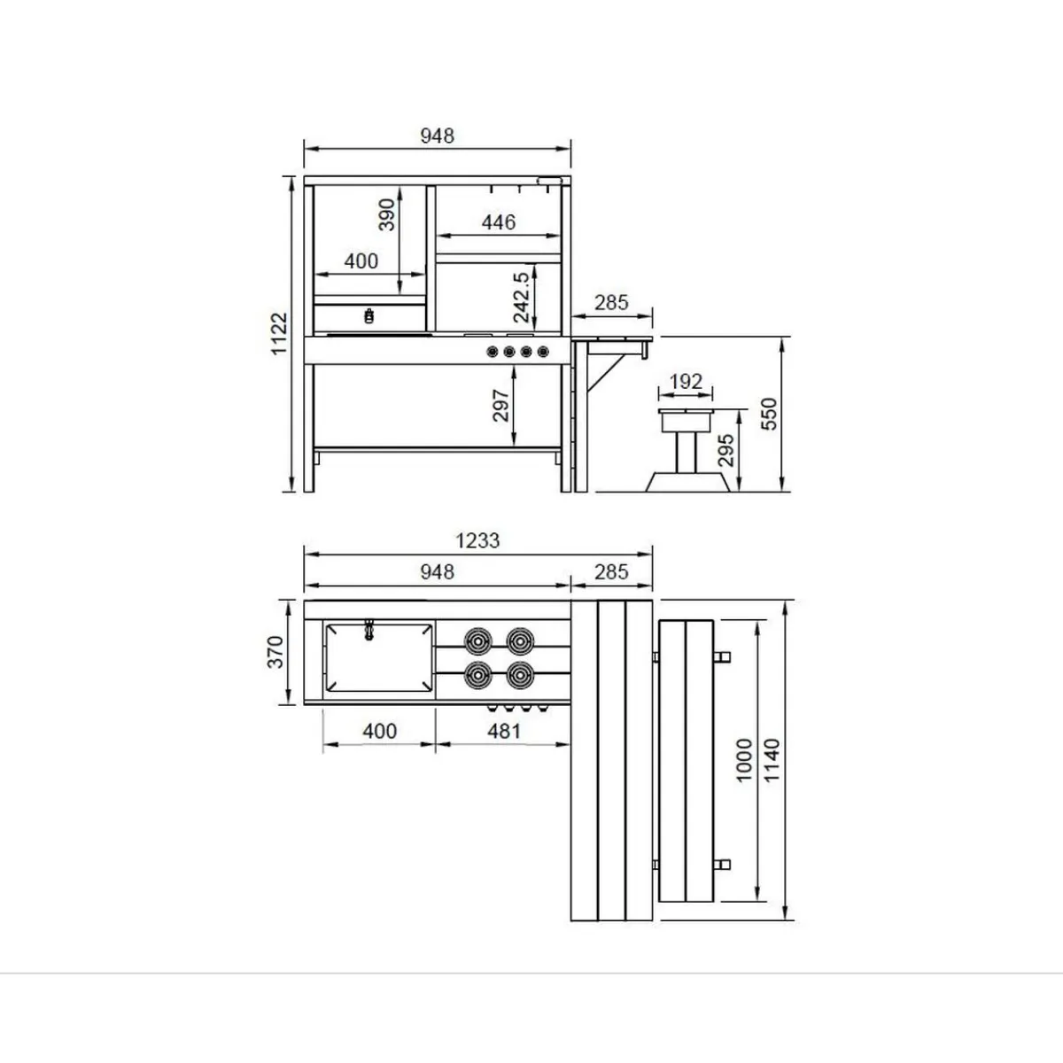 Cocina de madera de exterior Spicy Delicious Casas