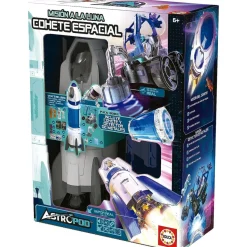 New Cohete espacial construye y juega con luces y sonido, vehículo lunar y detector de metales real Steam