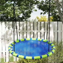 New Columpio exterior para niños Azul Columpios