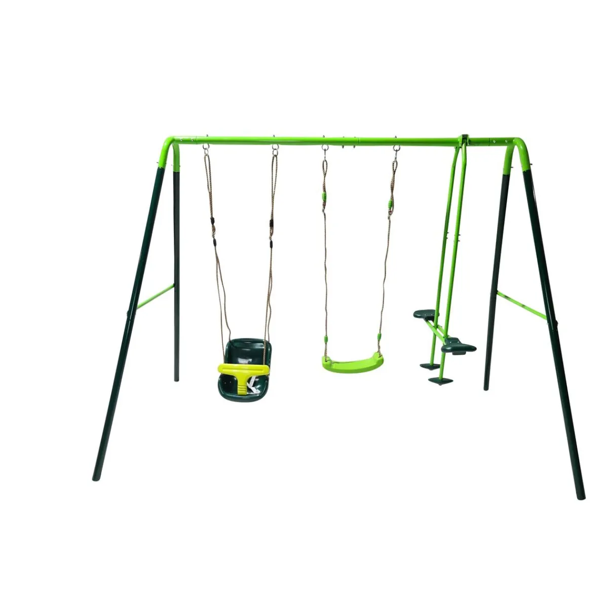 Columpio metálico triple Gingo + asiento bebé*MASGAMES Clearance