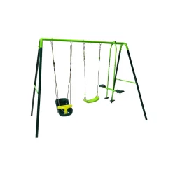 Columpio metálico triple Gingo + asiento bebé*MASGAMES Clearance