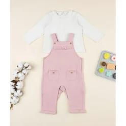 Conjunto bebé con peto rosa*Prenatal Best