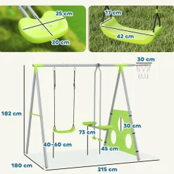 Conjunto de columpios 4 en 1 Verde*AIYAPLAY New