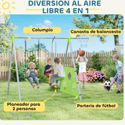 Conjunto de columpios 4 en 1 Verde*AIYAPLAY New