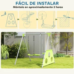 Conjunto de columpios 4 en 1 Verde*AIYAPLAY New