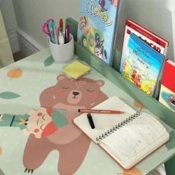 Conjunto de mesa y silla con estante integrado Verde*AIYAPLAY Sale