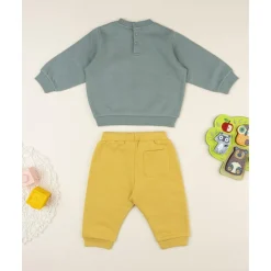 Conjunto jogging bebé verde y amarillo*Prenatal