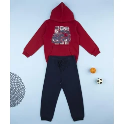 Conjunto jogging niño burdeos/azul capucha*Prenatal New