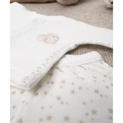 Conjunto unisex extrasmall en terciopelo con estrellitas*Prenatal Online