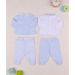 Online Conjuntos de jersey azul y crema con polainas Ropa Y Accesorios·Conjuntos|Recién Nacido·Ropa Y Accesorios