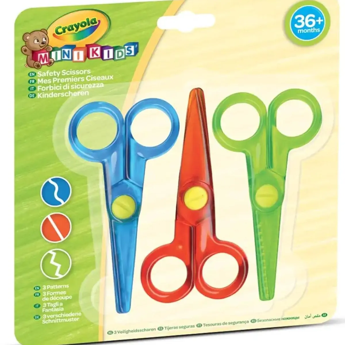 Clearance - Conjunto de 3 tijeras seguras para colorear, multicolor ㅤ Arte Y Manualidades