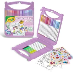 - Juego de rotuladores lavables SuperTips, 65 piezas en colores pastel ㅤ*CRAYOLA Clearance