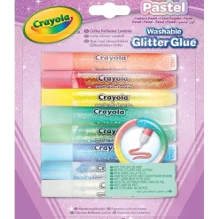 - Pegamentos con purpurina lavables en colores pastel para manualidades y tiempo libre ㅤ*CRAYOLA Clearance