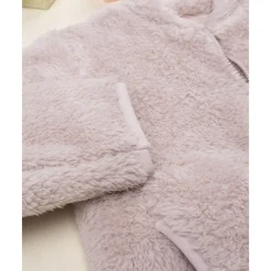 Cárdigan bata de niña rosa en pelo suave*Prenatal Sale