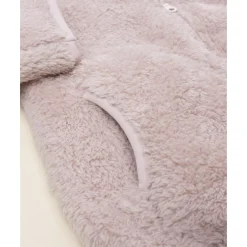 Cárdigan bata de niña rosa en pelo suave*Prenatal Sale