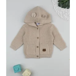 Cárdigan de niño marrón tricot con capucha*Prenatal Discount