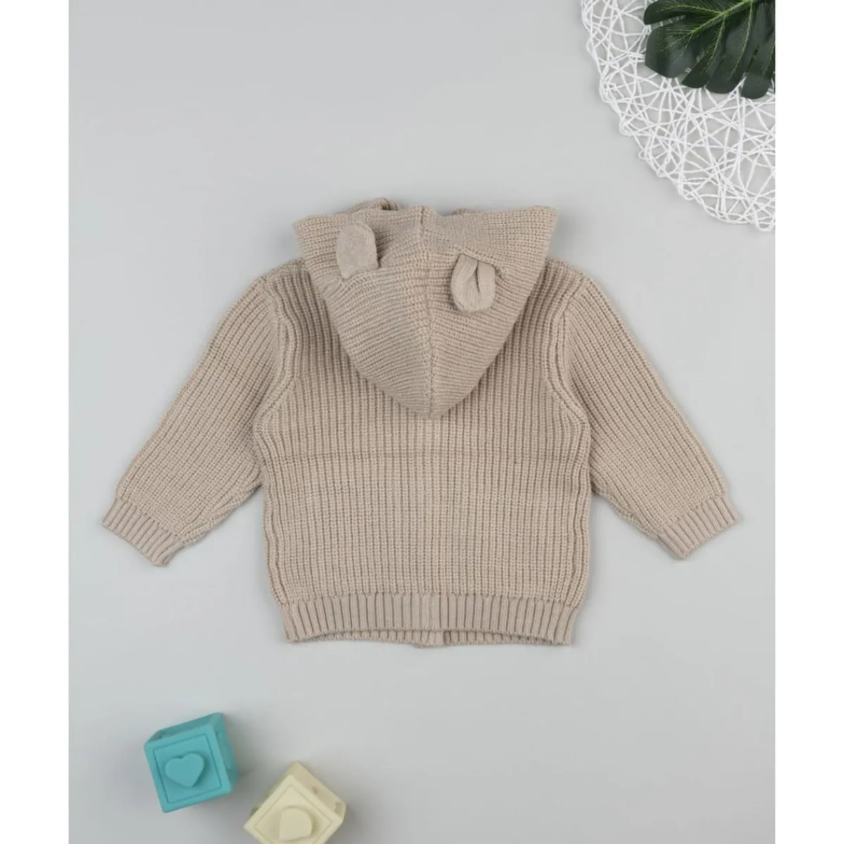 Cárdigan de niño marrón tricot con capucha*Prenatal Discount