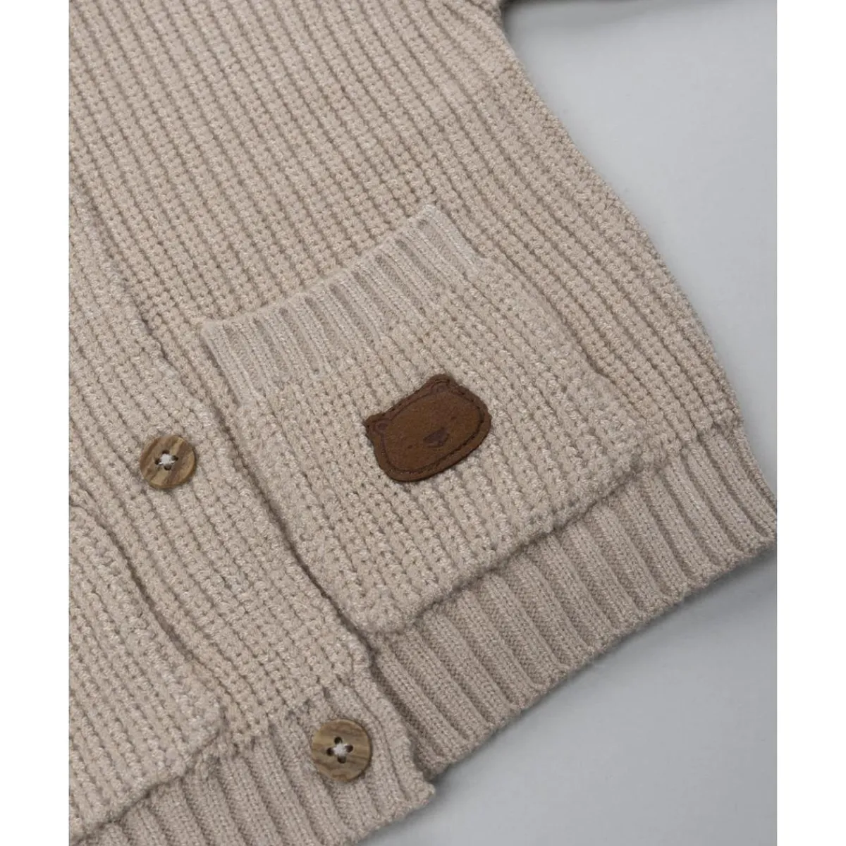 Cárdigan de niño marrón tricot con capucha*Prenatal Discount