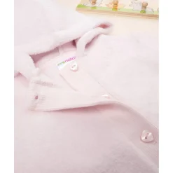 Cárdigan de peluche rosa para bebé*Prenatal