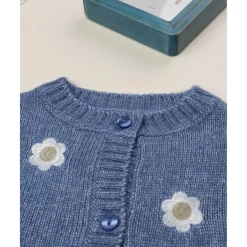 Discount Cárdigan niña azul con bordado floral Niña·Bebé Niña 3-36 Meses|Bebé Niña 3-36 Meses·Jerséis Y Cardigans