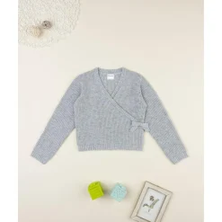 Outlet Cárdigan niña gris con lazo Niña·Niña 2-10 Años|Niña 2-10 Años·Jerséis Y Sudaderas