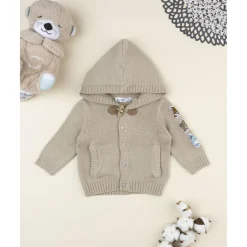 Cárdigan niño beige con capucha*Prenatal New