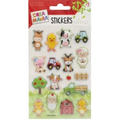 Creamania - Pegatinas Animales Selva/Granja con relieve (varios modelos)*CREAMANIA UNISEX New