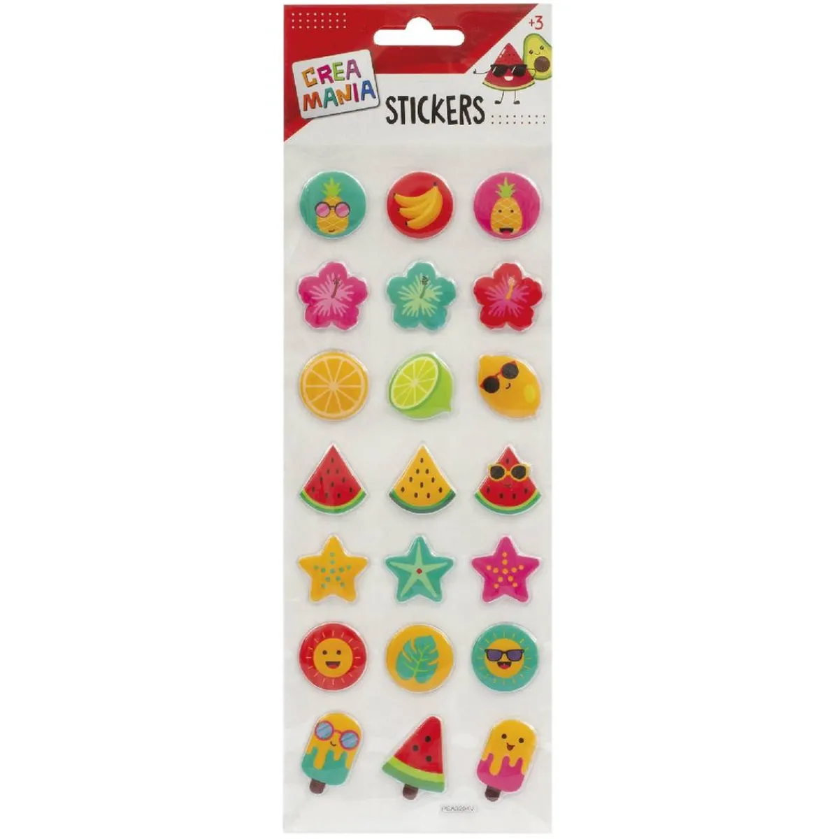 Creamania - Pegatinas Comidas/Frutas (varios modelos)*CREAMANIA UNISEX