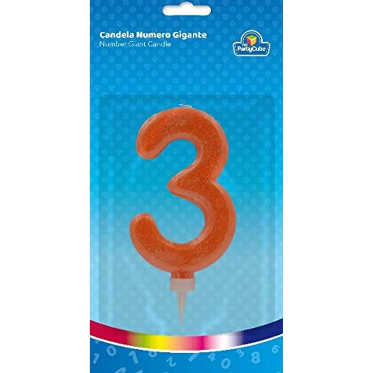 Cubo de fiesta con vela gigante y portavelas, 24.5 cm*TOYS "R" US New