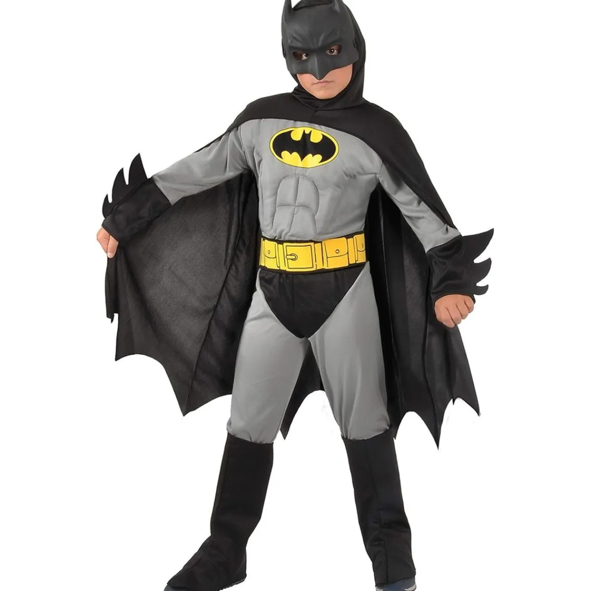 Best DC Cómics - Disfraz gris con músculos 8-10 años Disfraces|Halloween