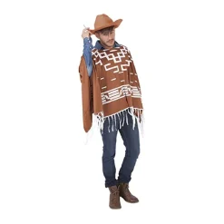 Hot Disfraz Adulto - Set Cowboy (Poncho y Sombrero) Halloween|Disfraces