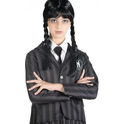 Sale Disfraz Ciao de miércoles Addams, color negro y gris, 140cm ㅤ Disfraces|Halloween