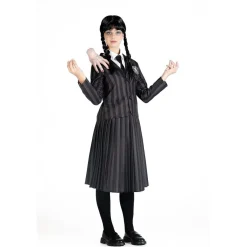 Sale Disfraz Ciao de miércoles Addams, color negro y gris, 140cm ㅤ Disfraces|Halloween