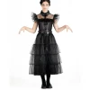 Disfraz color negro estilo Wednesday Addams, 152cm*ABYSSE CORP Clearance