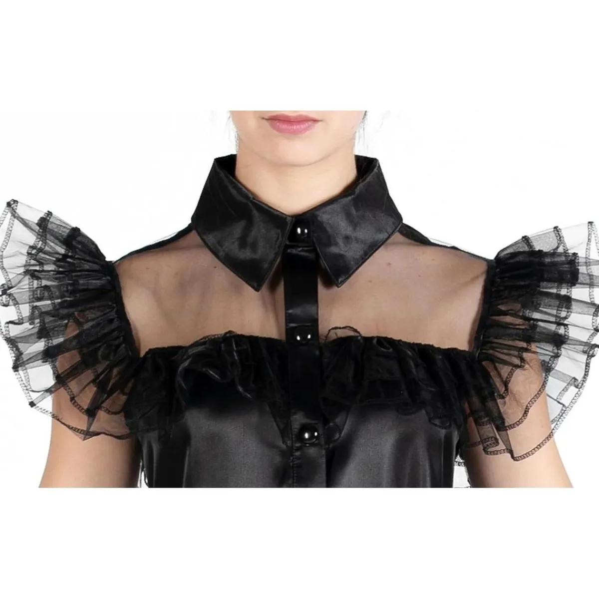 Disfraz color negro estilo Wednesday Addams, 152cm*ABYSSE CORP Clearance