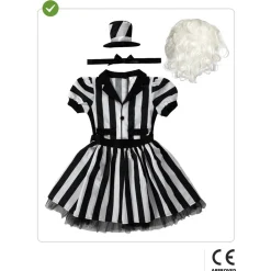 Online Disfraz de Beetlejuice niña 7-9 años Disfraces|Halloween