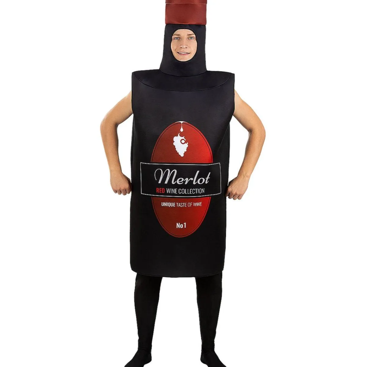 Clearance Disfraz de Botella de Vino para adulto Talla única Halloween|Disfraces