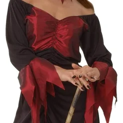 Disfraz de bruja adulta en rojo, talla única*ABYSSE CORP Discount