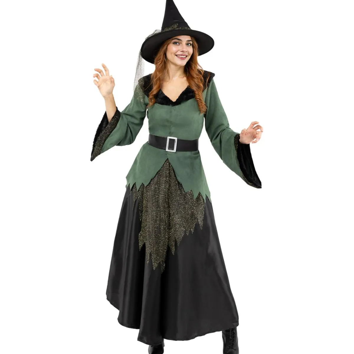 Disfraz de bruja deluxe mujer M*Funidelia New