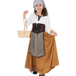Online Disfraz de campesina medieval para niña 3-4 años Disfraces|Halloween