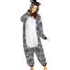 Disfraz de cebra onesie adulto L-XL*Funidelia Online