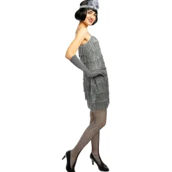 Disfraz de charlestón años 20 plateado L*Funidelia Best