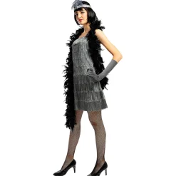 Clearance Disfraz de charlestón años 20 plateado XXL Disfraces|Halloween
