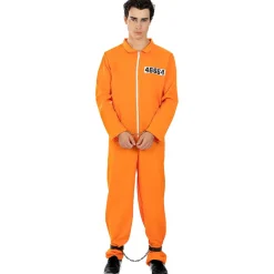 Disfraz de convicto naranja hombre M-L*Funidelia