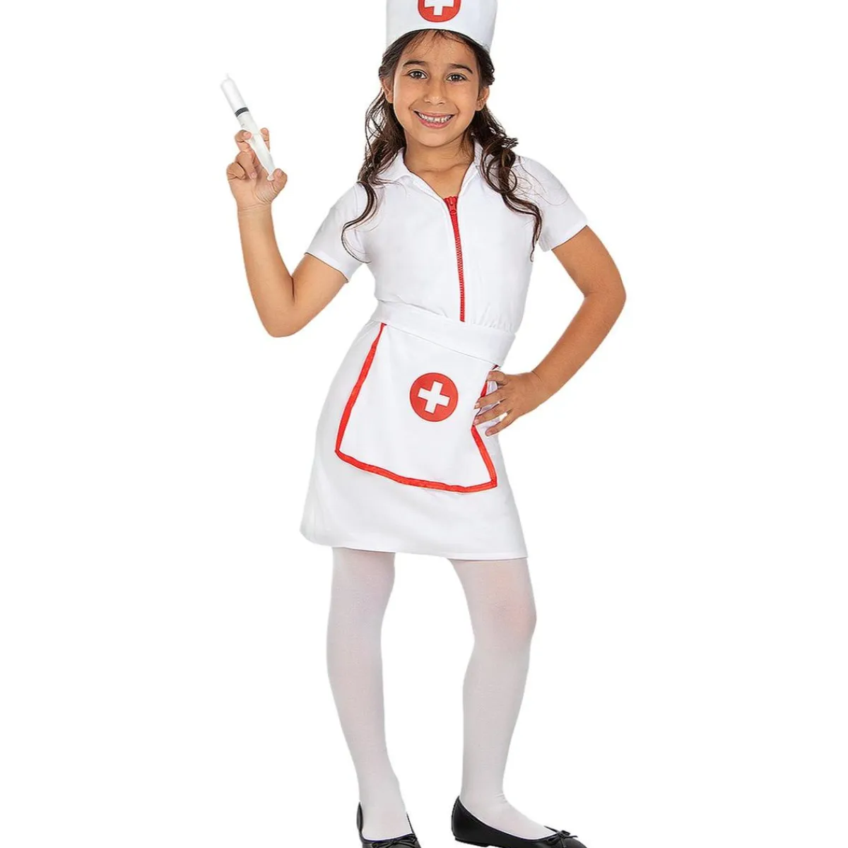 New Disfraz de enfermera para niña 3-4 años Halloween|Disfraces