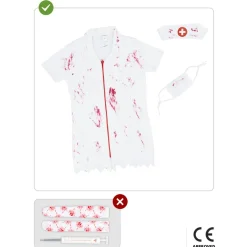 Disfraz de enfermera zombie niña 10-12 años*Funidelia Best