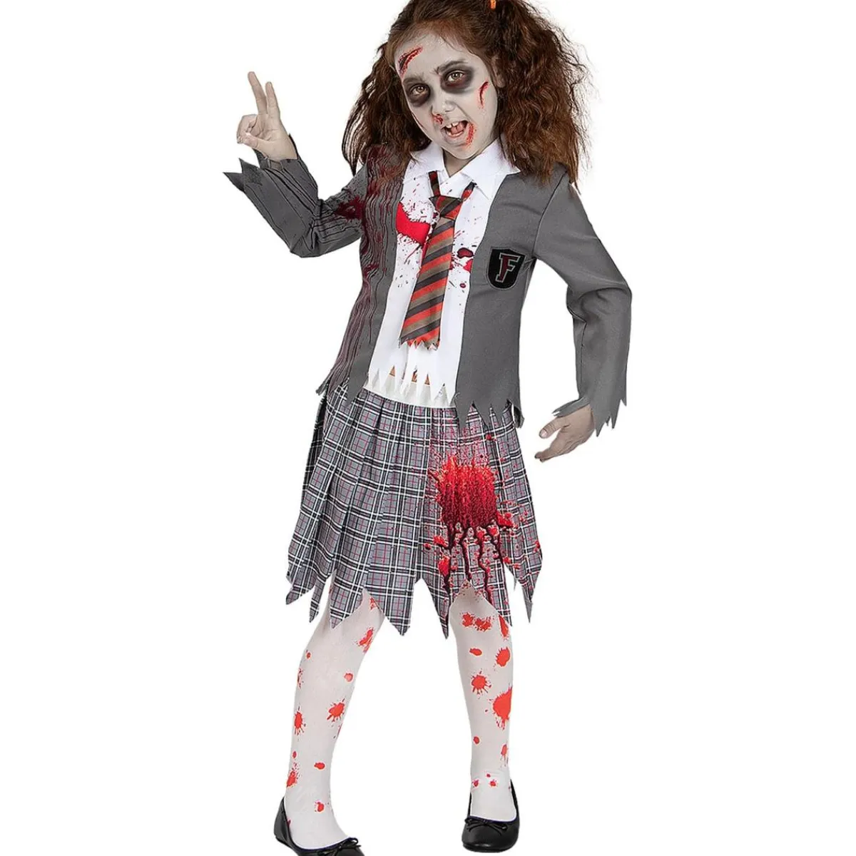 Clearance Disfraz de estudiante zombie niña 5-6 años Halloween|Halloween