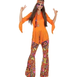 Hot Disfraz de Hippie feliz para mujer L Disfraces|Halloween