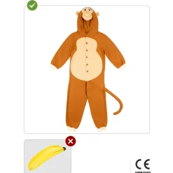 Hot Disfraz de mono onesie para niños 7-9 años Halloween|Disfraces