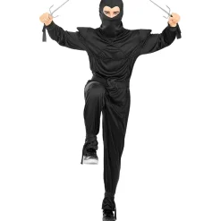 Discount Disfraz de Ninja negro para adulto L-XL Disfraces|Halloween
